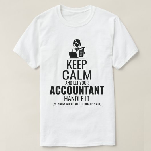 会計士会計簿記おもしろい費 Tシャツ (デザイン正面)