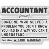 会計士名詞定義クール会計ことわざ シール (正面)