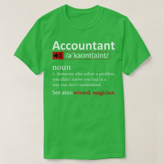 会計士定義1 Tシャツ (デザイン正面)