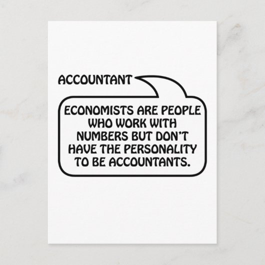 会計士引用文バブル ポストカード (正面)