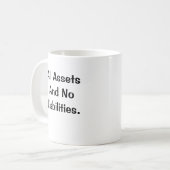 会計士拾い上げ明細おもしろい会計 コーヒーマグカップ (正面左)