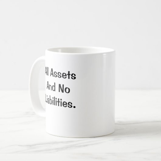 会計士拾い上げ明細おもしろい会計 コーヒーマグカップ (正面左)