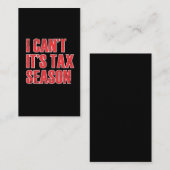 会計士税おもしろいシーズン引用文会計 名刺 (正面/裏面)