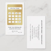 会計士税金アポイントメント金ゴールド計算機 名刺 (正面/裏面)