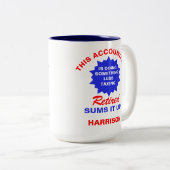 会計士退職した除おもしろい職ことわざ ツートーンマグカップ (正面右)
