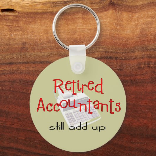 会計士退職した「まだ追加」 キーホルダー (正面)