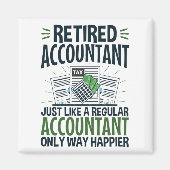 会計士退職したCPAおもしろい退職後の幸福 マグネット (正面)