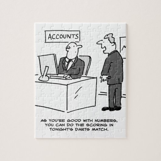会計士頼がダーツマッチで得点する ジグソーパズル (縦)