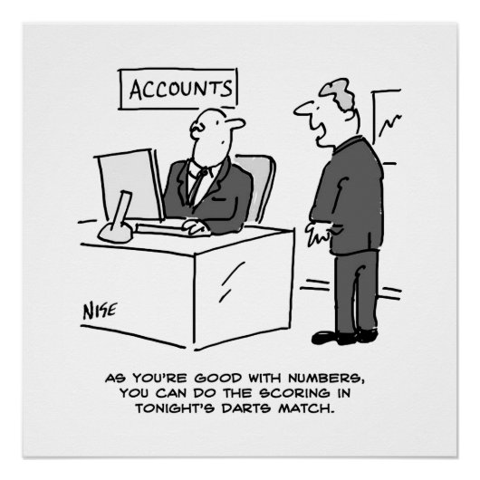 会計士頼がダーツマッチで得点する ポスター (正面)