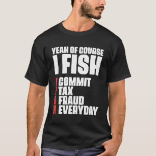 会計士魚簿記者差引税検査官 Tシャツ