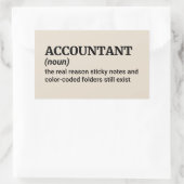 会計士 – おもしろい定義 長方形シール (バッグ)