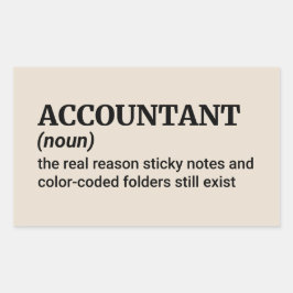 会計士 – おもしろい定義 長方形シール