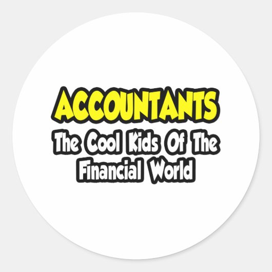 会計士…クール Kids of Financial World ラウンドシール (正面)