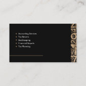 会計士 – ゴールデンナンバーパターン 名刺 (裏面)