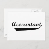 会計士 スポーツスタイル テキスト ポストカード (正面/裏面)