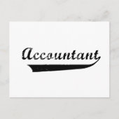 会計士 スポーツスタイル テキスト ポストカード (正面)