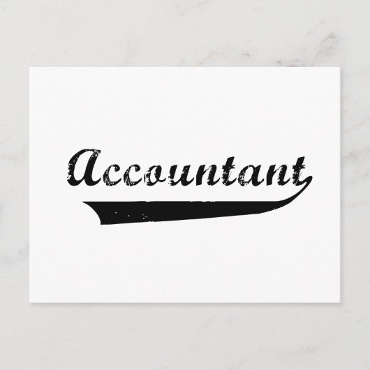 会計士 スポーツスタイル テキスト ポストカード (正面)