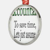 会計士 メタルオーナメント (左)