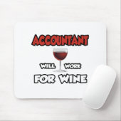 会計士…ワインのために働く マウスパッド (マウス)