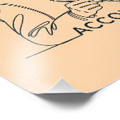 会計士、単線アート、文字とカラー フォトプリント            (角)