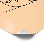 会計士、単線アート、文字とカラー ポスター (コーナー)