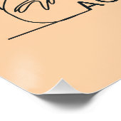 会計士、単線アート、文字とカラー ポスター (コーナー)