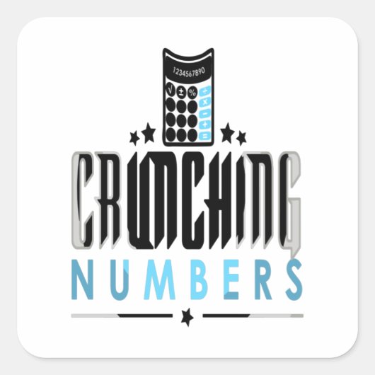 会計士 – 数字のクランチング スクエアシール (正面)
