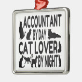 会計士(日別)猫好き(夜別) メタルオーナメント (左)