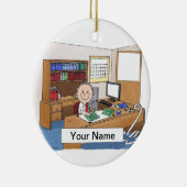 会計士-男性 セラミックオーナメント (右)