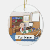 会計士-男性 セラミックオーナメント (左)