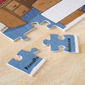 会計士、男性-パーソナライズな漫画のギフト ジグソーパズル (側面)