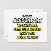 会計士…私が間違っていないと仮定 ポストカード (正面/裏面)