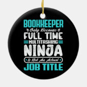 会計士 職業 会計スキル 本の管理者 セラミックオーナメント (裏面)