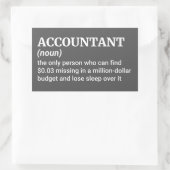 会計士：財務ミスを修正する人 長方形シール (バッグ)