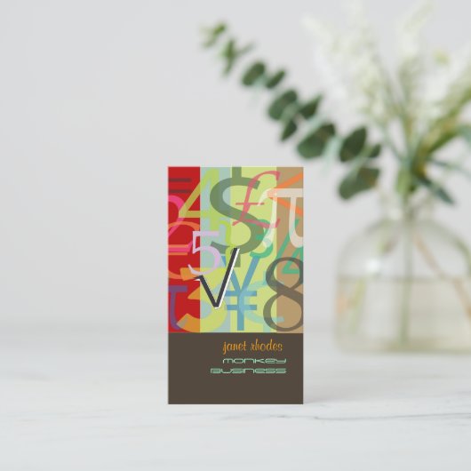 会計士、財務顧問 名刺 (スタンド正面)