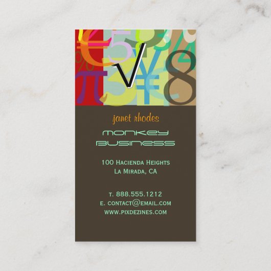 会計士、財務顧問 名刺 (裏面)