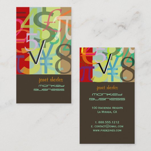 会計士、財務顧問 名刺 (正面/裏面)