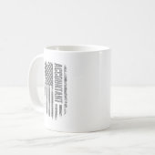 会計士 USA フラグ ダストレス デザイン コーヒーマグカップ (正面左)