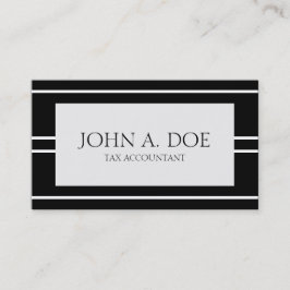 会計士CPAの会計の簿記係B/Wは縞で飾ります 名刺