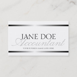 会計士CPAの銀製の金属原稿 名刺