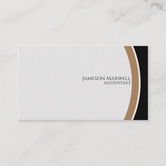 会計士CPAブラックおよび金ゴールド 名刺 (正面)
