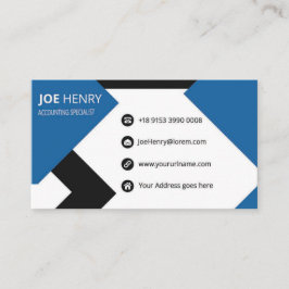 会計士CPAブルーとホワイト 名刺