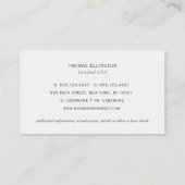 会計士CPAプロフェッショナルシンプルクラシック 名刺 (裏面)