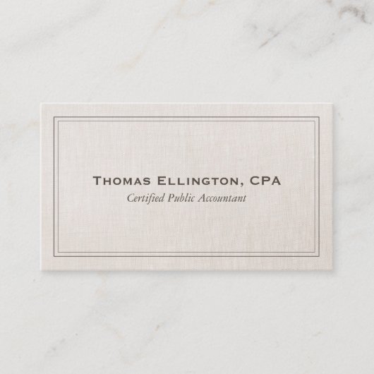 会計士CPAプロフェッショナルシンプルクラシック 名刺 (正面)