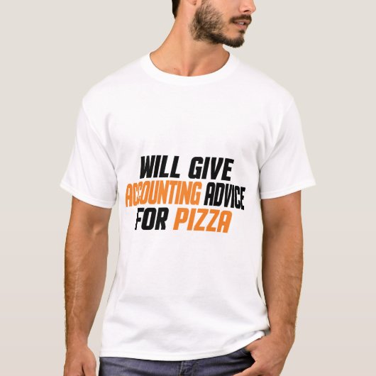 会計士CPA、ウィルおもしろい与え会計アドバイス Tシャツ (正面)