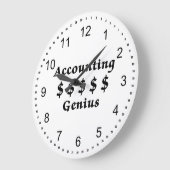 会計天才 ラージ壁時計 (傾斜)