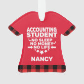 会計学生No睡眠お金の生活をパーソナライズ オーナメント (裏面)