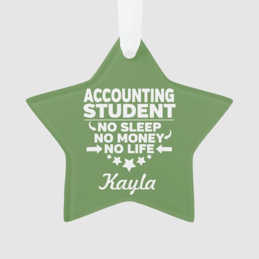 会計学生No Life or Money オーナメント (正面)