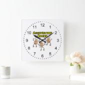 会計岩 スクエア壁時計 (ホーム)