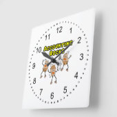 会計岩 スクエア壁時計 (傾斜)